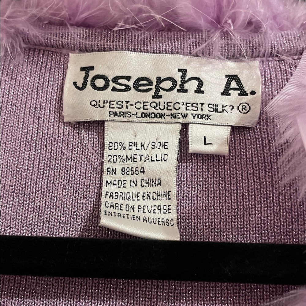 Joseph A Lavender Glitter Cardigan with Feather Detail - Picture 2 of 7